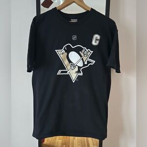 Pittsburgh Penguins 🐧🏒 Sidney Crosby Reebok hockey tee shirt NHL SC87